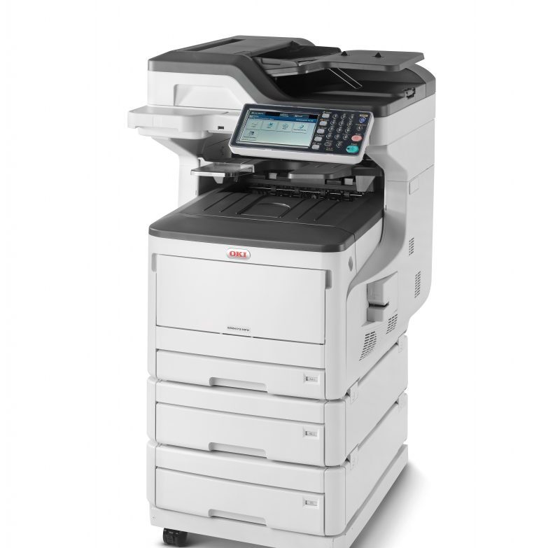 ES8473MFP_34_with_2nd_3rd_Tray_Casterbase
